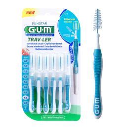 GUM Trav Ler Interdentalbürsten 6er 1614 blau 1 6 mm Tanne ISO 5