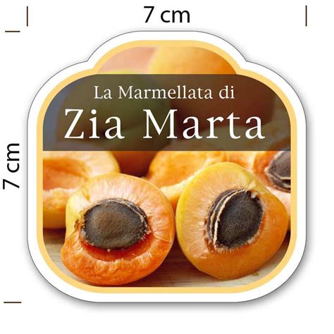 Etichette Adesive Marmellata Sagomate E Personalizzate Poche Copie