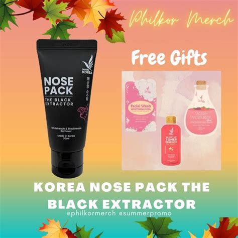 Korea Nose Pack The Black Extractor IWhite Clogged Pores Black