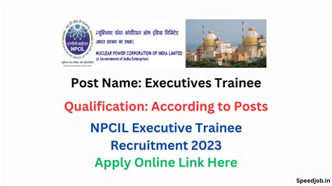 Npcil Mumbai Recruitment 2023 325 Posts Of Executive Trainee Online Form