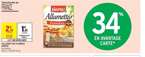 Promo Allumettes Fum Es Herta Chez Intermarch