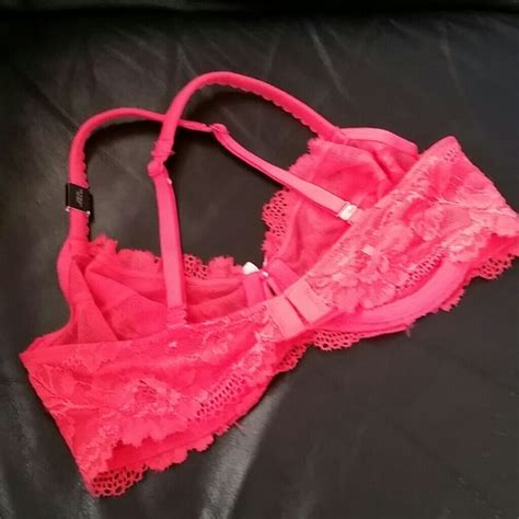 Victorias Secret Nwt Victorias Secret Hot Pink Lace Bra Size 34c