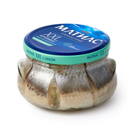 Сельдь крупная XXL в масле «Матиас» кусочки с луком, 260 г — купить с ...