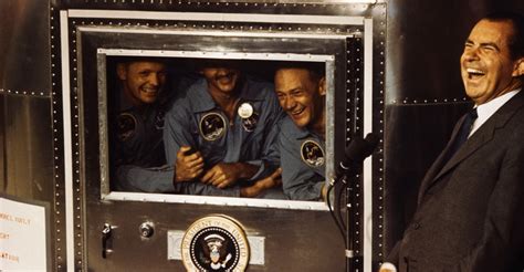 President Nixon Laughing With Astronauts Space Race Pictures The