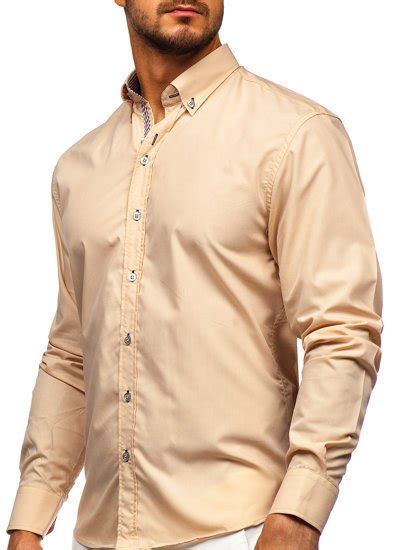 Camisa Con Manga Larga Para Hombre Color Beige Bolf Beige