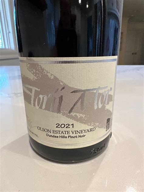 2021 Torii Mor Pinot Noir Olson Estate Vineyard USA Oregon