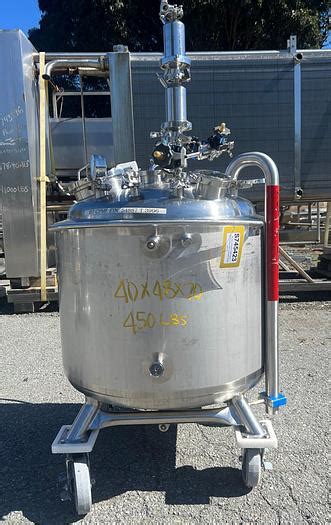 Used Reactor 80 Gallon 300 Liters 316L Stainless Steel Jacketed