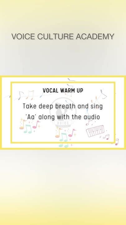 Vocal Warm Up Exercise Youtube