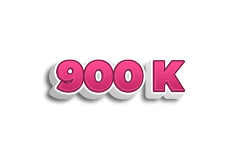 900 k subscribers celebration greeting Number with pink 3d design ...