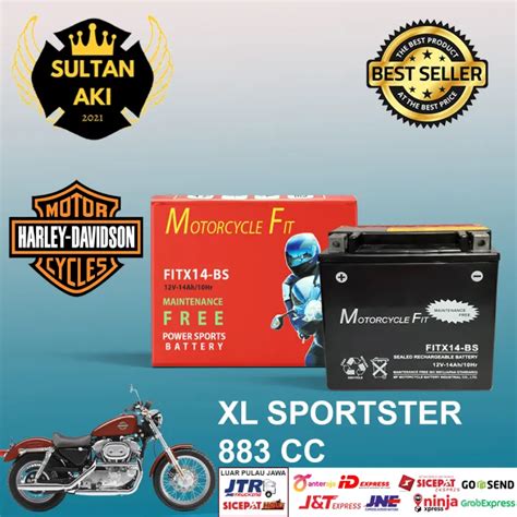 Aki Motor Harley Davidson XL Sportster 883 MF YTX14 BS MF FITX14 BS