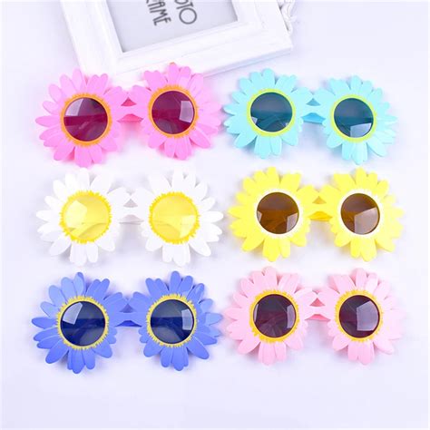 Sun Flower Daisy Sunglasses Funny Glasses Birthday Party Gathering Picnic Photograph Sunglasses