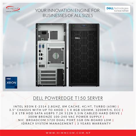 Dell EMC PowerEdge T150 Tower Server Himmcom International