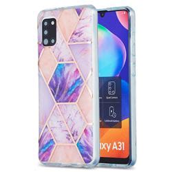 Pink White Marble Pattern Galvanized Electroplating Protective Case