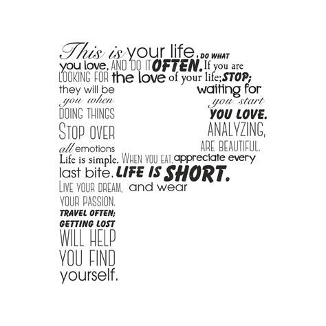 Frases Com A Letra P - Letra p com diferentes frases positivas isoladas em fundo branco preto ...