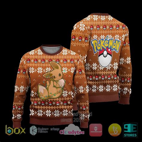 Best Pokemon Eevee Anime Christmas Knitted Sweater • Shirtnation Shop