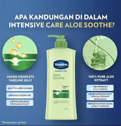 Vaseline Intensive Care Aloe Soothe Lotion 400 Ml Lazada Indonesia