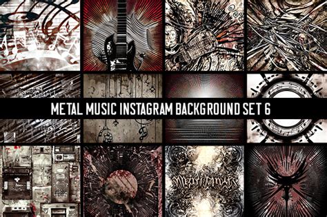 12 Metal Music Instagram Backgrounds 6 Graphic By Indigocreations · Creative Fabrica