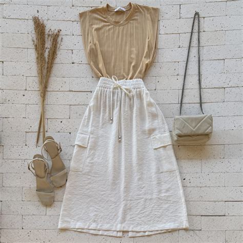 Blusa Canelada B Sic Sem Manga Nude Dondoca Moda Feminina