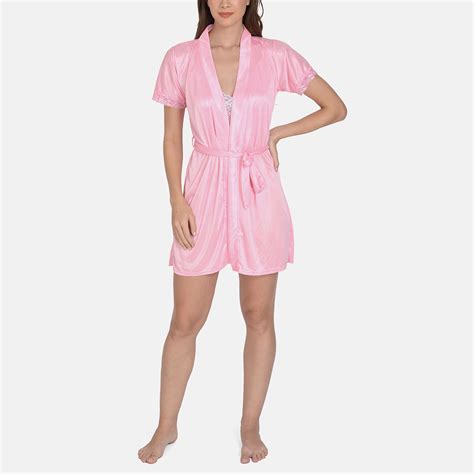 Buy Mod Shy Babydoll Shrug With Lingerie Set Pink Online