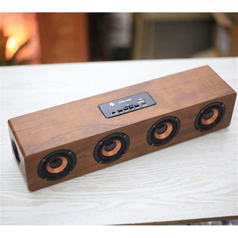 Loa bluetooth KTS-1108 4 loa thùng gỗ công suất 20W | Phu Kien Casu