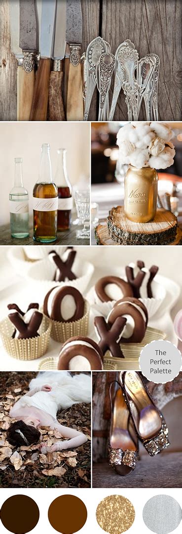 Wedding Colors I Love Shades Of Brown Gold Silver The Perfect