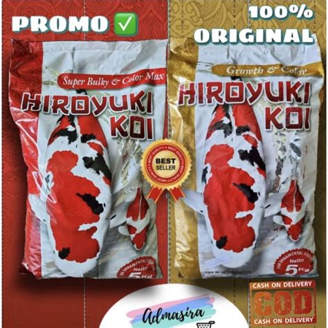 Jual Pakan Ikan Koi HIROYUKI KOI Super Bulky And Growth Color 1zak