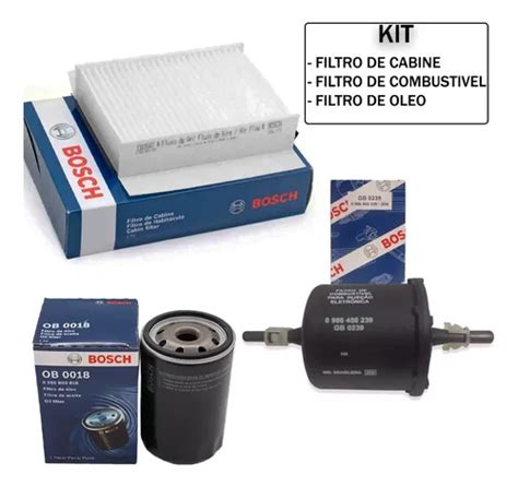 Kit Filtro Combustivel Cabine Oleo Bosch Gol G I A