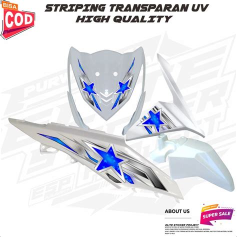 Jual STRIPING TRANSPARAN HONDA BEAT FI 2013 2015 STICKER VARIASI MOTIF