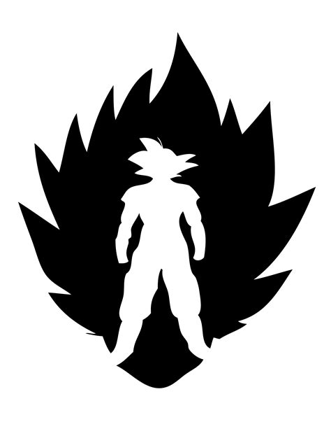 Dragonball: Goku (Pumpkin Stencil - Pumpkin Pattern - Pumpkin Template ...