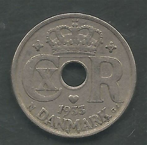 DENMARK 1933 10 ORE COPPER NICKEL VERY FINE KM 822 2 EBay