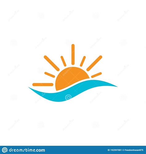 Sun Illustration Logo Stock Vector Illustration Of Sunlight