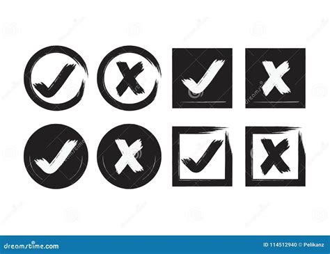 Marca De Verificación Manchada De Tinta Abstracta Negra Del Círculo Y