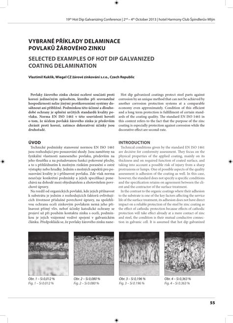 PDF Selected Examples Of Hot Dip Galvanized Coating Delamination