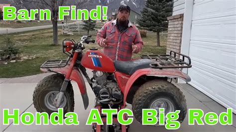 Barn Find Honda Old Big Red 3 Wheeler Youtube