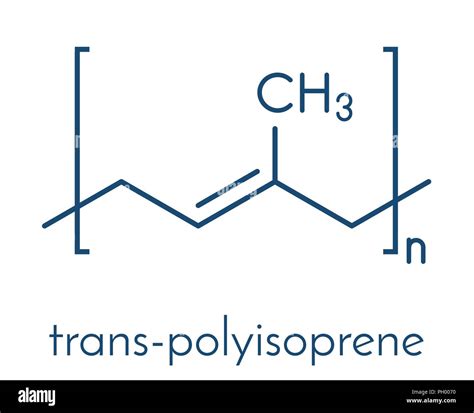 Trans polyisoprene polymer chemical structure Cut Out Stock Images & Pictures - Alamy