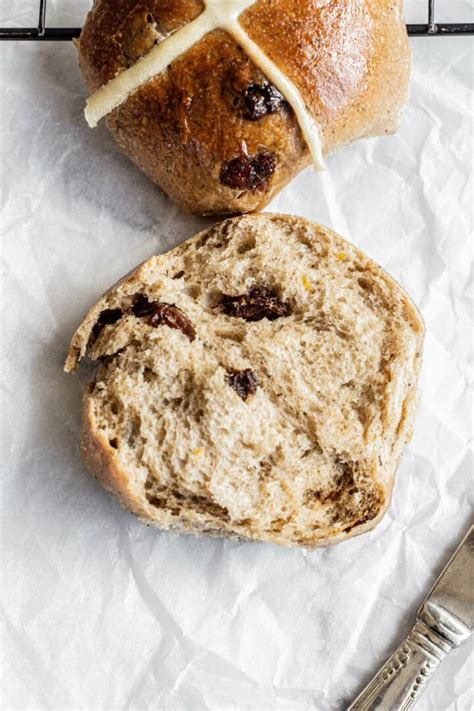 Sourdough Hot Cross Buns Baking With Butter