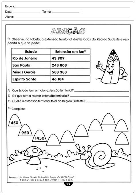 Atividades De Matem Tica Ano Do Ensino Fundamental Para Imprimir