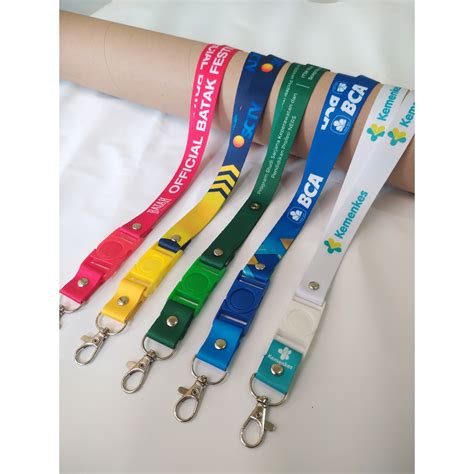 Jual Tali Lanyard Custom Stopper Warna Warni Desain Suka Suka Full