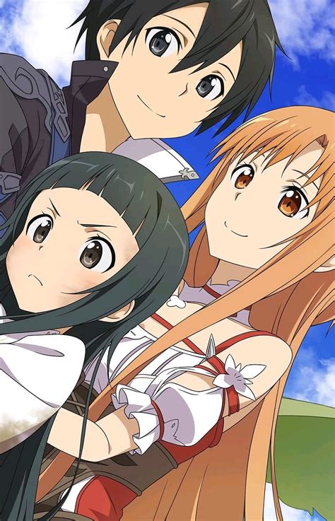 Kirito Asuna And Yui Anime Sword Art Online Hd Phone Wallpaper Peakpx