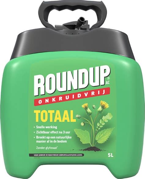 4x Roundup AC Totaal Onkruidvrij Kant En Klaar Sprayer 5 Liter Bol