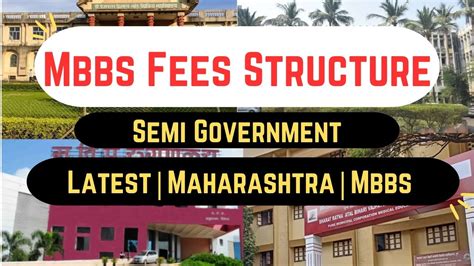 Semi Government Mbbs Fees Structure Maharashtra State Latest 2023