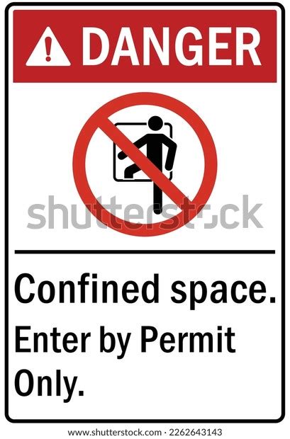 Confined Space Sign Labels Stock Vector (Royalty Free) 2262643143 ...