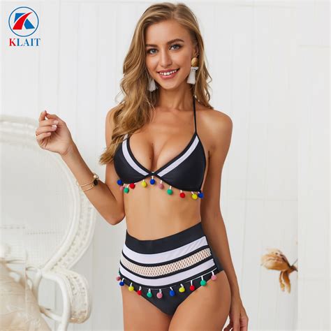 Oem Custom Pom Pom Brazilian Exotic Lady Model Swimwear Bikini China Swimsuit And Bikini Price