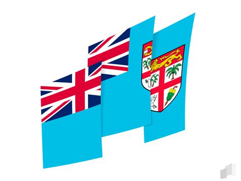 Fiji flag in an abstract ripped design. Modern design of the Fiji flag ...