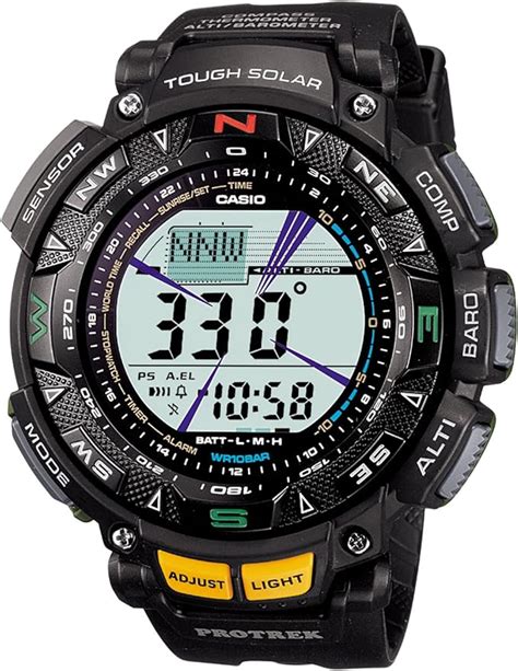 Casio Pro Trek Montre Unisexe En Résine Noir Amazonfr Mode