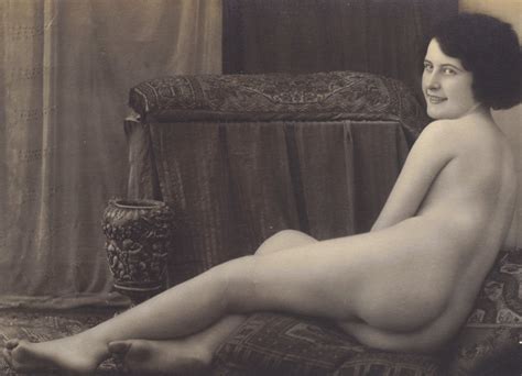 Red Poulaine S Musings Nude French Model With Oriental Rugs And Cushions Circa 1920 By SAPI
