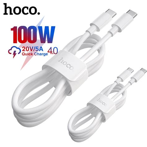 Dây cáp sạc nhanh HOCO 100w USB Type C sang USB Type C 5A PD thích hợp