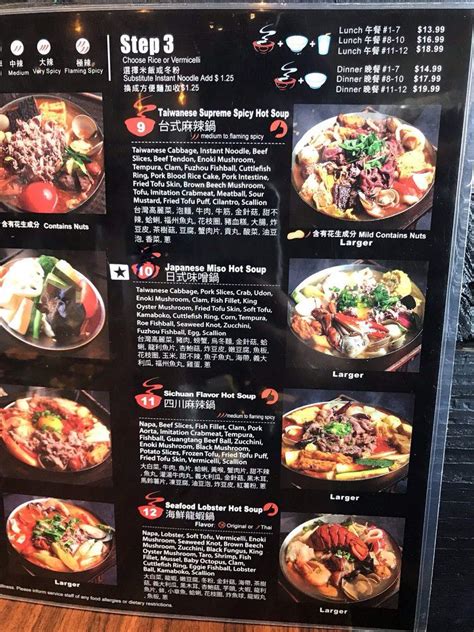 Menu At Tasty Pot Restaurant Beaverton