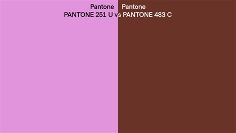 Pantone 251 U Vs PANTONE 483 C Side By Side Comparison