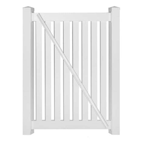 Weatherables Crestview 4 Ft W X 4 Ft H White Vinyl Pool Fence Gate